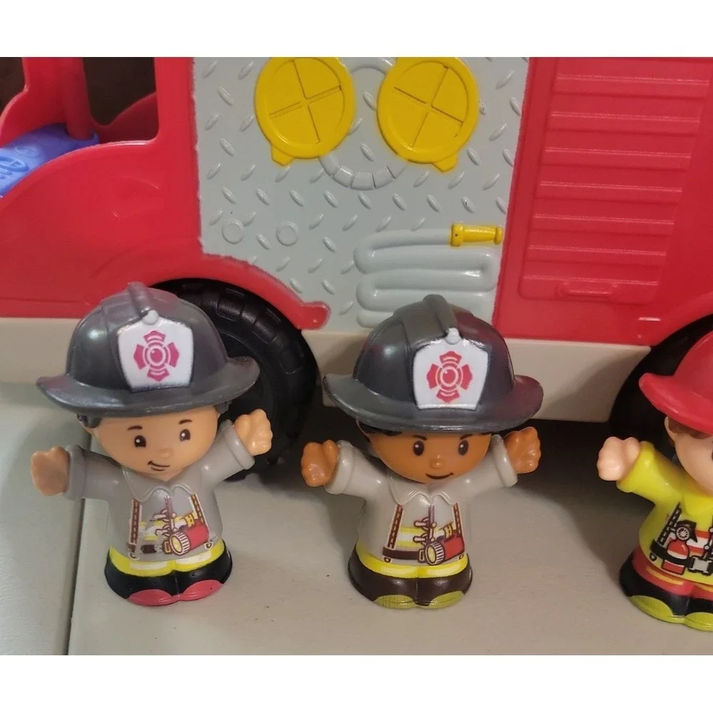Fisher Price Little People Firetruck toys fireman figures lot